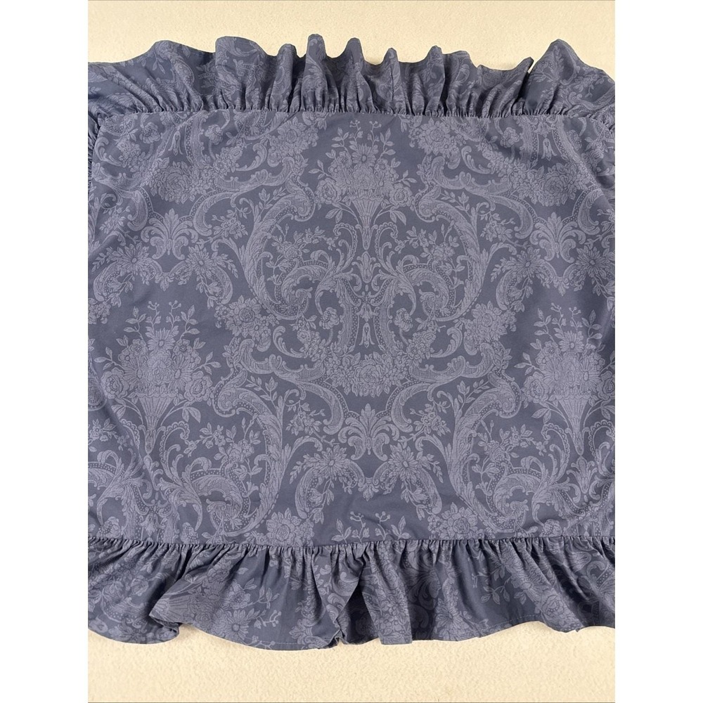 Vtg Ralph Lauren Sham Avery Damask Standard Ruffled Edge One Sham - Picture 2 of 7